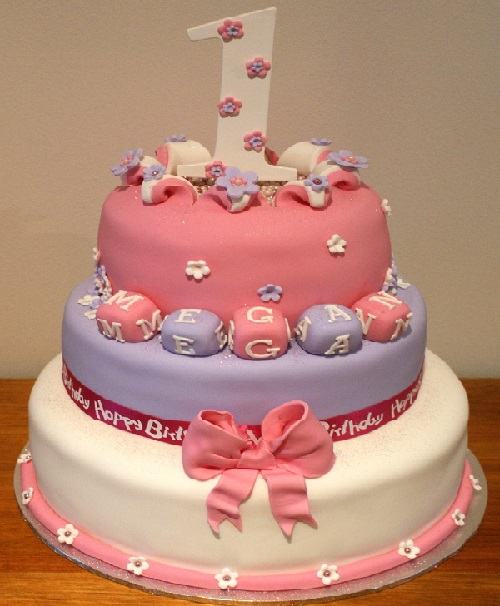 3tier birthday cake girls 1