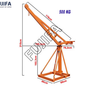 Cẩu xoay xây dựng FUJIFA 360 độ 500 KG thép hộp