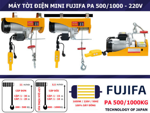Máy tời điện mini FUJIFA PA 500/1000