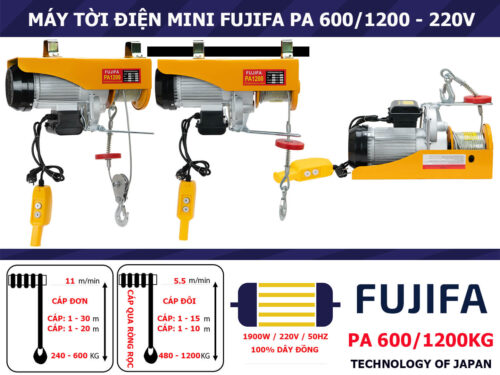 Máy tời điện mini FUJIFA PA 600/1200