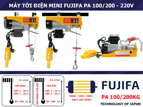Máy tời điện mini FUJIFA PA 100/200
