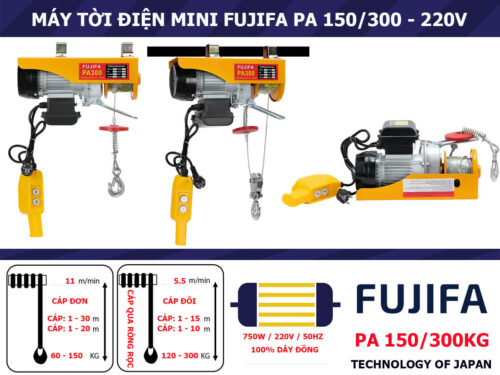 Máy tời điện mini FUJIFA PA 150/300