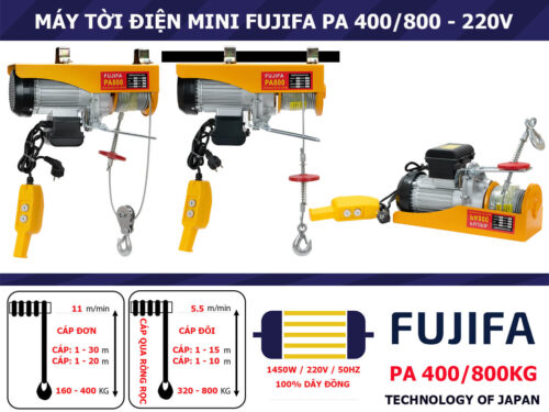 Máy tời điện mini FUJIFA PA 400/800