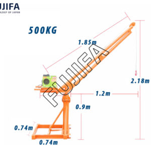 Cẩu xoay xây dựng FUJIFA 360 độ 500 KG thép tròn
