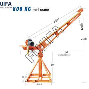 Cẩu xoay xây dựng FUJIFA 360 độ 800 KG thép tròn